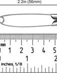 Large Safety Pins 2.2 Inch (56Mm), Size 4, 80-Count, Nickel Finish