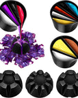 6 Pieces Split Cups for Paint Pouring Supplies Silicone Split Cups Acrylic Paint Mixing Cups 3/4/5 Channels Dividers Paint Pouring Supplies Resin Art Crafts DIY Drawing Tools