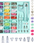 Plastic and Metal Snap Buttons with Snaps Pliers Set,300 Sets Plastic and Metal Snap Buttons for Sewing and Crafting (Pink)