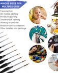 10Pack Detail Paint Brush Set - Premium Miniature Paint Brushes, Fine Detial Paint Brushes for Warhammer 40K Miniature Figures, Fine Detailing by