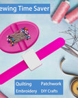2 Pieces Magnetic Pin Cushion, Magnetic Pin Holder with Pin Cushion Wristband for Sewing, Pink
