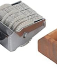 Wooden Handle & Base Roller Date Stamp, Rubber Stamp for DIY Craft Card Making Planner Scrapbooking