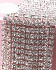 11 Yards 2Mm Silver Crystal Rhinestone Close Chain Single Row Trimming Claw Chain Jewelry Crafts DIY (Silver)