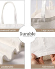 40 Pieces Sublimation Blank Canvas Tote Bags Sublimation Tote Bags Grocery Bags for Decorating and DIY Crafting White NOT USE by CHILDREN