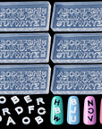 6Sets 3D Letters Nail Art Silicone Molds, Transparent Mini Alphabet Nail Molds, A-Z Letter Resin Molds 26 Alphabets Mold for Women Girls Handmade Nail Art Charms Pendants Jewelry Making Craft