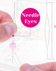 Stretchy String for Bracelets, 3 Rolls Elastic String Jewelry Bead Cord with 3Pcs Large Eye Beading Needles for Pony Seed Beads, Bracelets and Jewelry Making