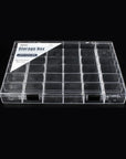 36 Grids Clear Plastic Organizer Box, Craft Storage Container for Beads Organizer, Art DIY, Crafts Jewelry Storage, Fishing Tackles, Rock Collection, 1 Pack