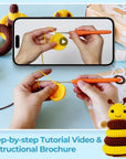 Crochet Kit for Beginners, Crochet Hooks Animal Kit Complete DIY Kit with Pre-Started Tape Yarn & Step-By-Step Video Tutorials, Knitting Starter Kit Crochet Gifts for Adults