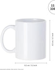 8 Pack Sublimation Mugs Blanks 11 OZ Coffee Mugs White Ceramic Photo Cups Bulk for Cricut Mug Press Print