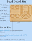 Combi Bamboo Beading Board with Zipper Storage Case, Imperial Measurements Marked Wood Bead Design Board for Bracelet, Necklace, Bead Mat for Jewelry Making Tray, 15.35 * 11.42 * 0.39"