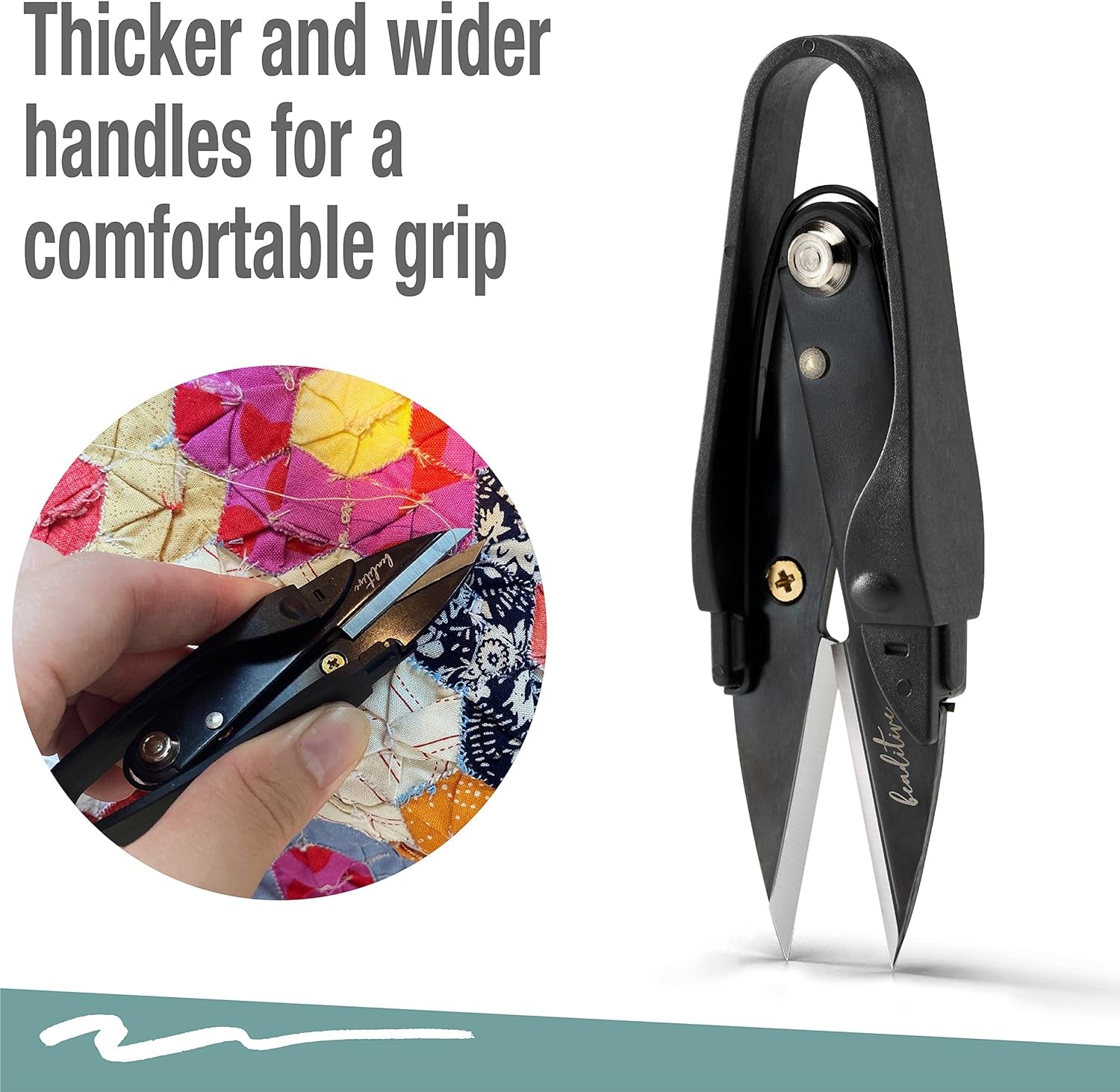Premium Thread Snips - Thread, Yarn, Embroidery Snipper for Sewing, Quilting, Knitting, Jewelry Making - High-Carbon Steel Blades with Protective Cap and Lanyard