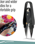 Premium Thread Snips - Thread, Yarn, Embroidery Snipper for Sewing, Quilting, Knitting, Jewelry Making - High-Carbon Steel Blades with Protective Cap and Lanyard