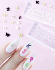 6Sets 3D Letters Nail Art Silicone Molds, Transparent Mini Alphabet Nail Molds, A-Z Letter Resin Molds 26 Alphabets Mold for Women Girls Handmade Nail Art Charms Pendants Jewelry Making Craft