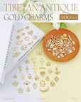100 Pcs Wholesale Bulk Lots Jewelry Making Charms, Mixed Golden KC Gold Alloy Charms Pendants for Necklace Bracelet Jewelry Making and Crafting Supplies