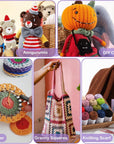 20 Skeins * 30G Crochet Set Kit for Beginners, Soft Cotton Yarn Kit for Crocheting Amigurumi and Crafts, Multicolor Yarn, 2 Crochet Hooks, 60% Cotton 40% Acrylic, Worsted Weight Yarn 4