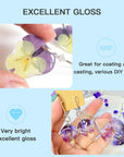 UV Resin Kit with Light, Crystal Clear Hard Resin Glue Sunlight Curing UV Resin Beginner Kit for Jewelry, Coating, and Casting, DIY Craft
