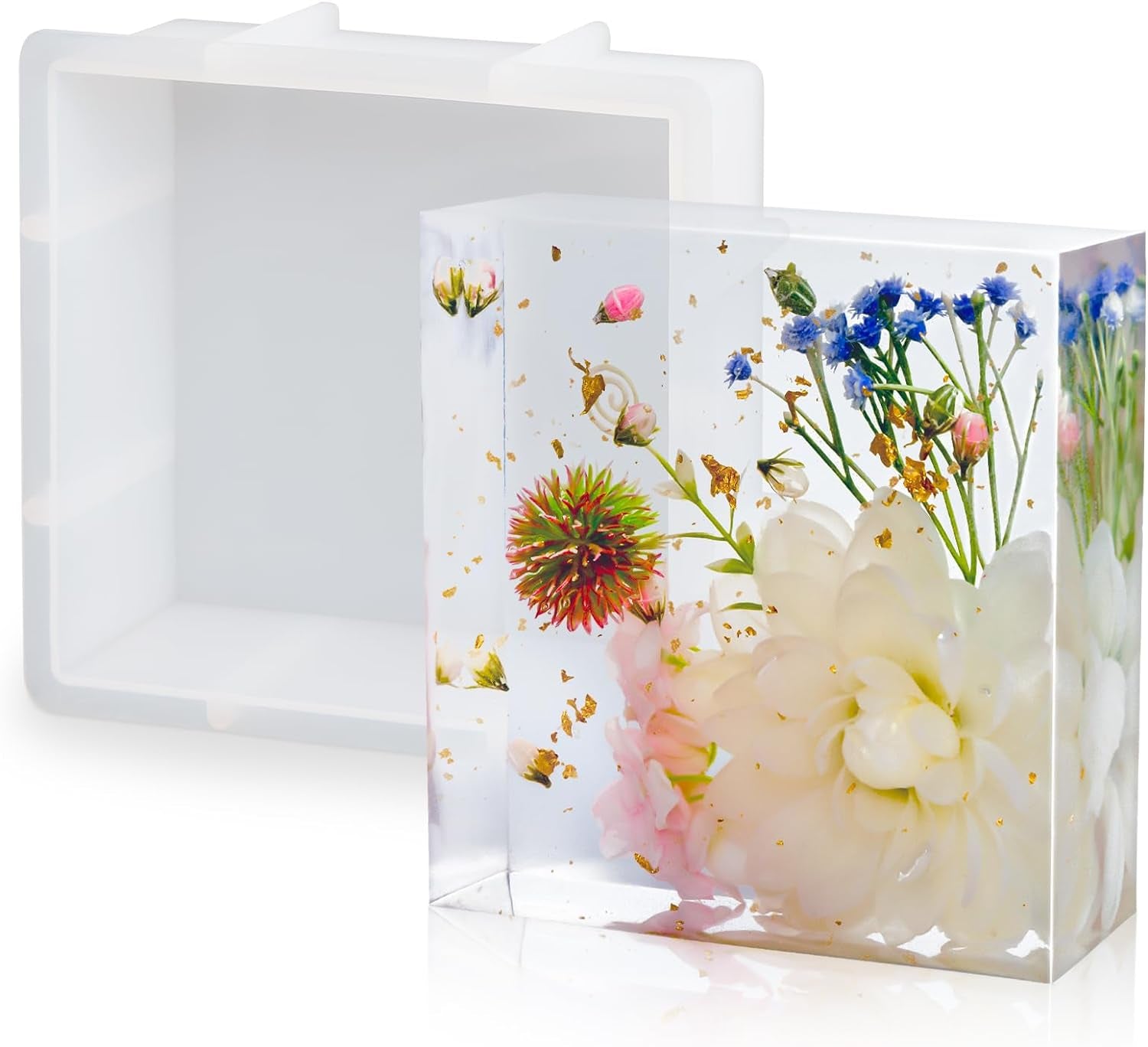 Resin Molds Silicone,Epoxy Resin Casting Craft Mold for Flower Preservation Bookends DIY Art (Large, Arch)