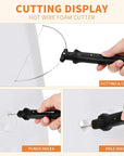 Hot Wire Foam Cutter Kit, 18W Styrofoam Knife Cutter Electric Hot Wire Foam Cutting Tool, Heated Foam Carving Knife Kit with Cleaning Pen