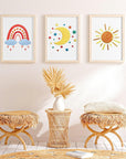 5 Set Embroidery Kit for Beginners Boho Rainbow Cross Stitch with Patterns Embroidery Hoops Instructions Embroidery Floss Needlepoint Kits DIY Adult Beginner Cross Stitch Crafts