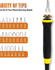 Wood Burning Kit, Wood Burning Tool, Adjustable Temperature Pyrography Pen Kit, Professional Wood Burner Tool Kit for Adults and Beginners Christmas Gift, Single Pen, Use Voltage 110V