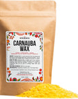 Carnauba Wax | for Use in Homemade Balms, Candles and Other Skin Care | Wood, Furniture and Leather Finishing | 100% Pure Carnauba Wax Flakes | Food Grade | Vegan Wax | 8 Oz by