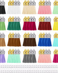 80 Pieces Leather Tassel Keychain Tassels Pendants Charm Tassel for DIY Crafts, Jewelry Making (1-1/2 Inch)