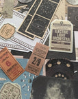 TIYPKE 200Pcs Aesthetic Stickers for Journaling - Vintage Scrapbook Stickers Journaling Supplies Space Moon Stickers Scrapbooking Supplies Paper for Bullet Journals Supplies Kit Junk Journal Planners