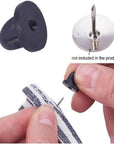 50Pcs PVC Rubber Pin Backs, Pin Safety Backs for Brooch Tie Hat Badge Insignia, Rubber Lapel Pin Backs for Replacement Uniform Badge (50PCS)