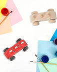 24 Pieces Wood DIY Car Toys Unfinished Wooden Cars Unfinished DIY Car Crafts for Students Home Activities Easy Woodworking and Family Time Set