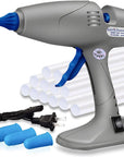 Full Size Hot Glue Gun, 120W&80W Glue Guns Dual Temp Large Industry Glue Gun, Corded Detachable Cord Use Stand-Up Base Anti-Drip Hot Melt Glue Gun with 12 Glue Sticks for Art DIY Craft Repair