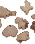 30Pcs Irregular Wood Log Slices Natural Tree Decorative Embellishments