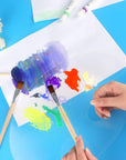 Acrylic Paint Palette Paint Pallet Clear Paint Tray Palette, Easy Clean Non-Stick Artist Pallet for Oil Watercolor Craft DIY Art Painting Palette, 2 PCS