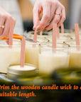 200 PCS Wood Wicks for Candles Making 0.5" X 5.9" Crackling Wooden Candle Wick for Soy Candle Making,Long Woodwick 100 Sets