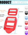 12 Pcs Ladder Slider Buckles+12 Pcs Tri Glide Slider for Backpack Strap Clips, Plastic Clips for Straps Adjuster, Backpack Clips for 1 Inch Webbing Strap.