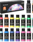 Color Change Acrylic Paint Set, 16 Colors Chameleon Colors Acrylic Paint in Bottles (60Ml/2Oz), Non-Toxic for Artists, Beginners and Kids on Rocks, Crafts, Canvas, Wood, Fabric, Ceramic