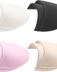 4 Pairs Set-In Shoulder Pads Sewing Sponge Shoulder Pad Thin Shoulder Enhancer for round Shoulders Women Blazer T-Shirt Dresses Sewing Accessories (Black + White+ Pink+ Skin)