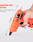 Cordless Hot Glue Gun, USB Rechargeable Wireless Mini Hot Melt Glue Gun with 20 Glue Sticks and USB Cable, Battery Operated Glue Gun DIY Tool for Art, Crafts, Decorations, Fast Repairs