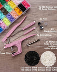 Polygon Snap Kit with Snap Pliers, 473Pcs T5 Snap Kit for DIY and Sewing/Making/Repairing/Decorating Clothes, Diapers, Bibs…