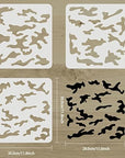 3 Pcs Camo Stencil Kit 11.8X11.8Inch Camo Stencils for Spray Paint Camouflage Pattern Stencils for Painting on Wood, Canvas, Paper, Fabric, Floor, Wall and Tile