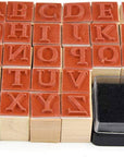 Wooden Rubber Stamps, 52Pcs Vintage Wood Letter Stamps Alphabet Stamps for Card Making DIY Craft Scrapbooking
