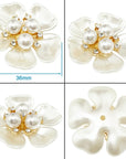 20Pcs Pearl Rhinestone Embellishments Flower Flatback Buttons Rhinestone Charms for Shoe Decoration Jewelry Making Clothes Brooch Wristband and Wedding Bouquet DIY