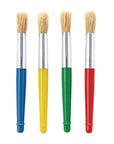 Plastic Handle Jumbo Chubby Paint Brushes for Kids Painting Multipack (12 Pack), Model:Btpb