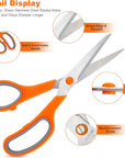 Scissors, 8" Scissors All Purpose Bulk Set of 6-Pack, Sharp Scissors for Office School Supplies Student Teacher Scissors Home Art Craft Sewing Fabric Scissor, Comfort Grip, Right/Left Handed