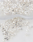 Crimp Beads for Jewelry Making - 500 Pcs Silver Plated Brass 2X2 Mm Crimping Beads, Cord End Caps Loose Stopper Beads, Tube Crimp End Beads for Earring Necklace Pendant DIY Jewelry Making