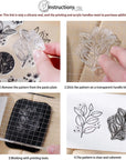 6 Sheets Clear Stamp Silicone Stamp Cards with Greeting Words, Flowers, Leaves, Butterflies, and Moons Pattern for Thanksgiving Christmas Holiday Card Making and DIY Scrapbooking Journaling