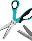 Proseries 9" Pinking Shears - Heavy-Duty Stainless Steel - Zigzag Cut for No-Fray Fabric, Sewing & Craft Edging