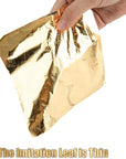 300Pcs Imitation Gold Leaf Sheets for Art, Gilding Crafting, Painting, Furniture Decoration, Jewelry Making (5.5" X 5.5" Gold, Silver and Rose Gold)
