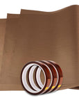 PTFE Teflon Sheet 16 X 20 Heat Tape Heat Resistant Tape, Heat Press Transfer Sheet 3 Pack Non Stick & Heat Tape Heat Transfer Tape 3 Pack 10Mm X 33M 108Ft