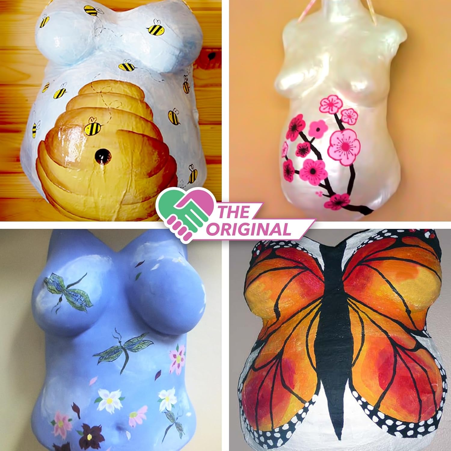 Luna Bean Belly Casting Kit Pregnancy, Deluxe Belly Cast with Smooth Finish - Gift for Expecting Mom, Baby Nursery Decor, Mothers Day Keepsake, Mom to Be Gift, Pregnant Mom Gifts