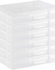 Transparent 4" X 6" Photo Storage Boxes - Photo Organizer Cases Photo Keeper Picture Storage Containers Box for Photos - 6 PACK (Clear)